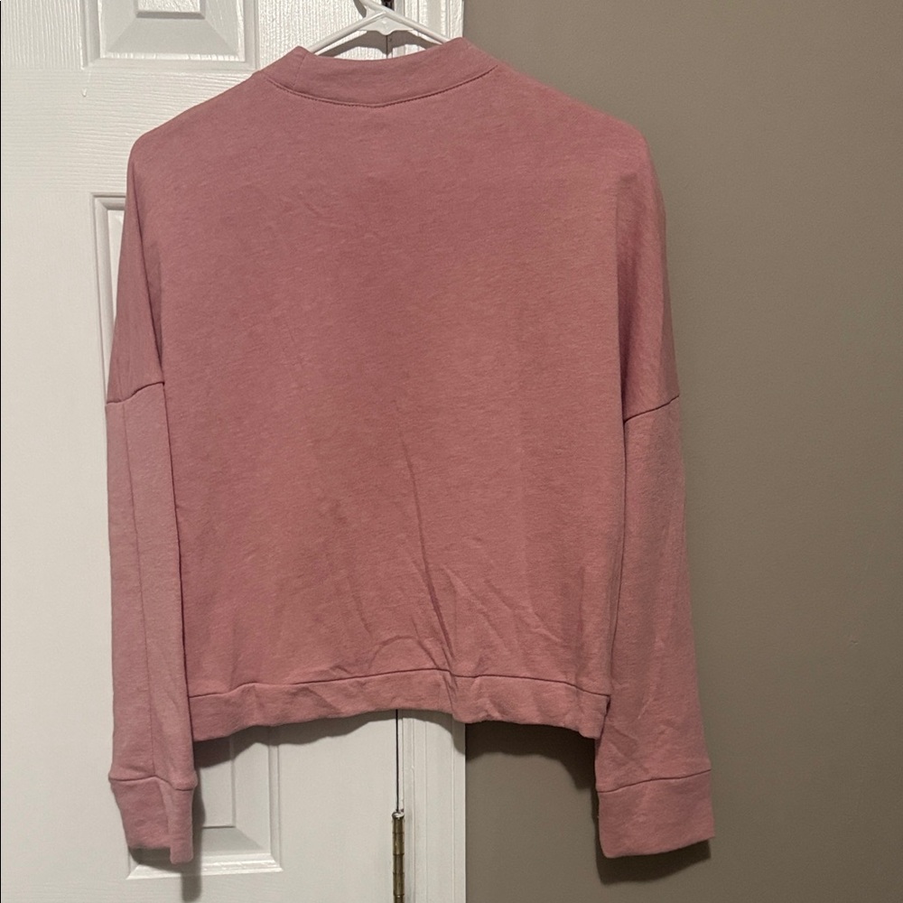 🌸 **Fabletics Selena Semi-Cropped Pullover – Rosebloom Heather (XXS)** 🌸 - Picture 4 of 10